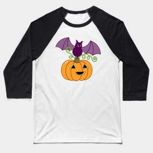 Bat and Pumpkin Baseball T-Shirt